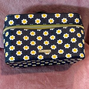 Trina Turk Black and Yellow Daisy Cosmetic Case